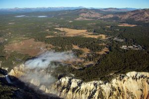 Aerial view of canyon