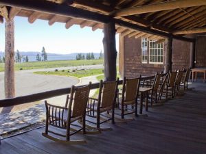 Rocking chair view at Lake Lodge