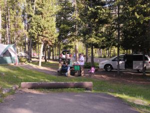 Family picnic at Madison Campground