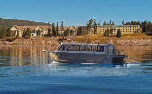 Lake Queen II boat cruising on Yellowstone Lake