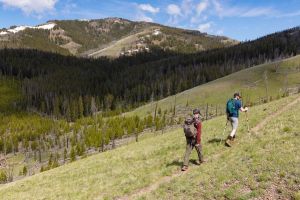 Hiking up the Sepulcher Mountain Trail