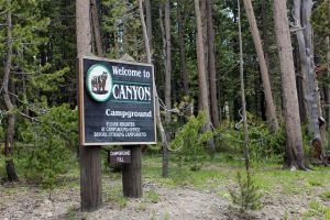 Canyon Campground welcome sign