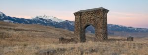 Fall sunrise at Roosevelt Arch