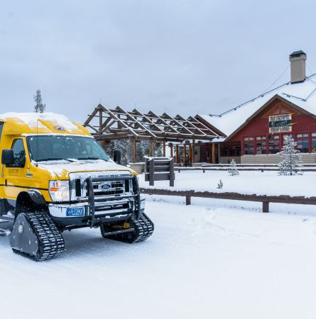 Ski Shuttle at Old Faithful Snow Lodge